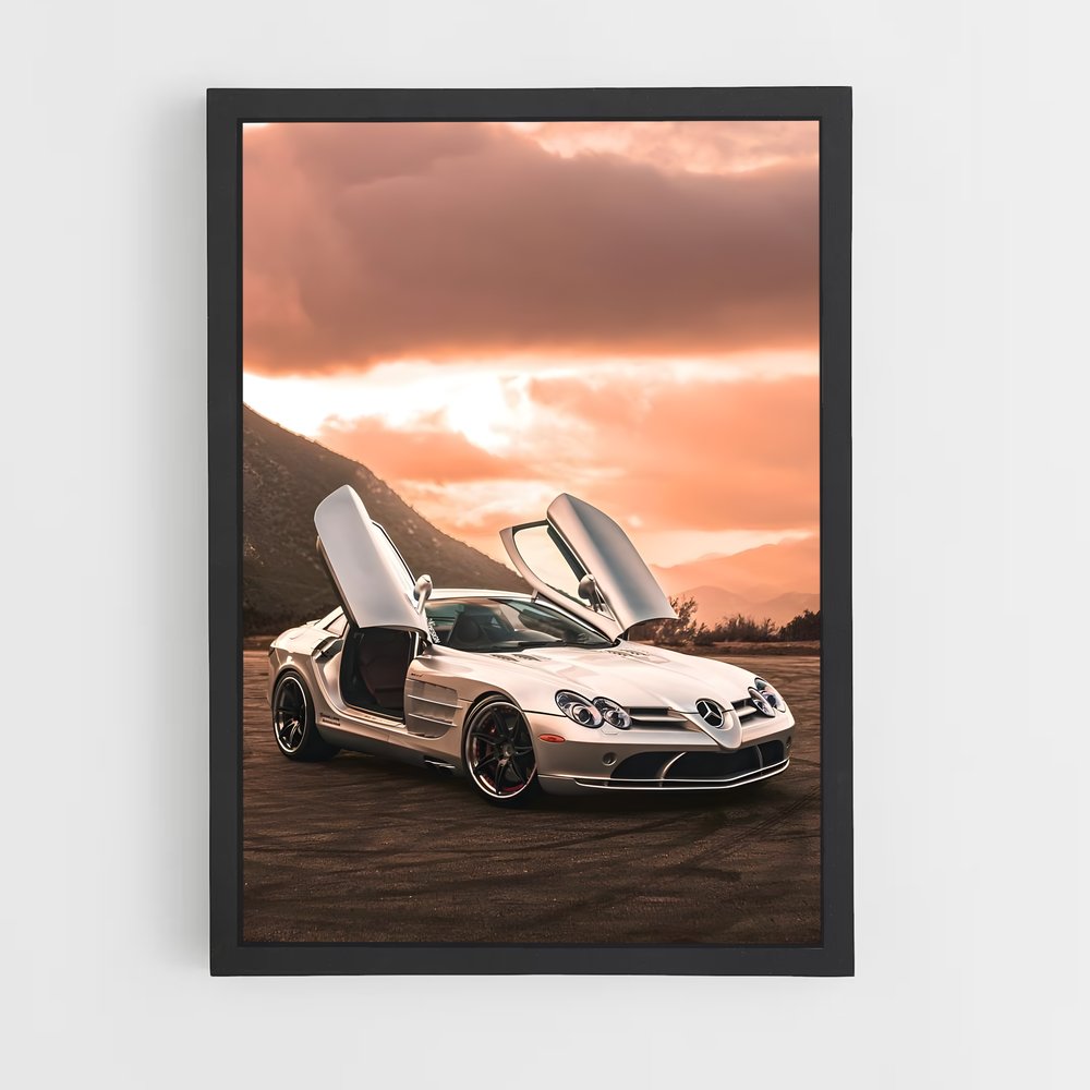 Poster Désert de Vitesse – affiche Mercedes (vue 2)